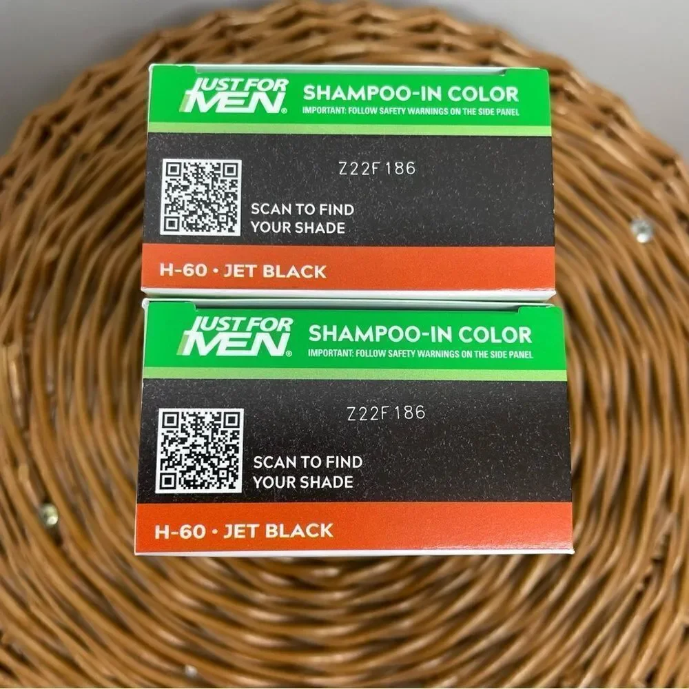 Just For Men Hair Color Original Formula Shampoo-in H-60 Jet Black Lot of 2.